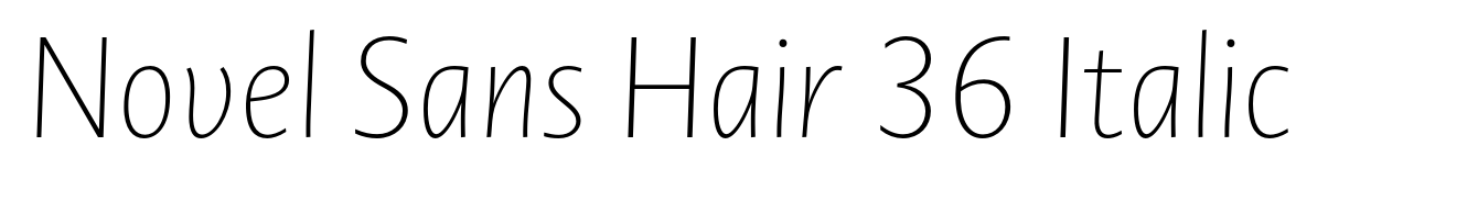 Novel Sans Hair 36 Italic